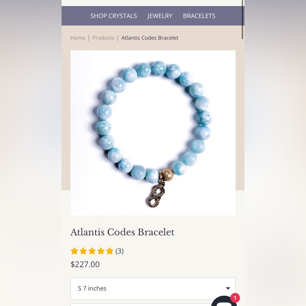 Larimar AAA stone Beaded Bracelet